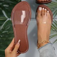 Women's Fashion Personality Flat Transparent Slippers