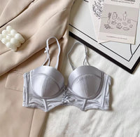 French Retro Girl Bra Detachable Shoulder Strap