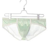 U Raised Pouch Plaid Briefs For Men