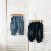 Korean Style Pants Trendy Stitching Cargo Jeans
