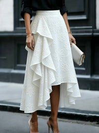 New Irregular Wave-Hem Elegant Skirt
