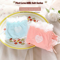 Soft Ice Silk Underwear Women's Double-layer Antibacterial Lace Lace Briefs