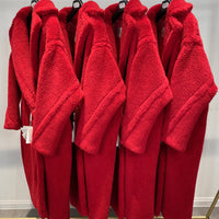 Women's Long Pink Wool Alpaca Fleecefiber Fur Coat