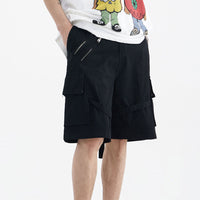 Men's Loose Zipper High Street Cargo Shorts