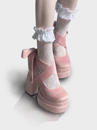 Women's Fashion Cross Lace-up Mary Jane High Heels