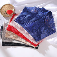 Women's Mid-High Waist Lace Underwear Plus Size