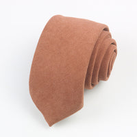 Korean Style Casual Suede Pure Color Artistic Shirt Macaron Color 7cm Hand Tie