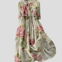 New European And American Style Shirt Dress Bohemian Vacation Style