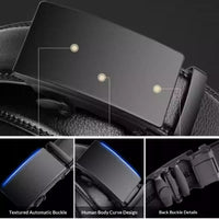 Men's High-end Genuine Leather Automatic Buckle Belt