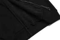 Hip Hop Letter Print Fleece Hooded Jacket Loose