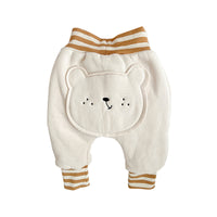 Padded Fleece Trousers High Waist Belly Protection Warm-keeping Pants Outer Wear