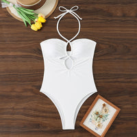 Sexy Slim-fit Hollow-out Halter Swimsuit
