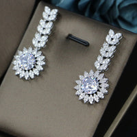 European And American Bride Shiny Zircon 3A Jewelry Suit