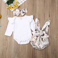 Fashion European And American Style Suit Solid Color Flounced Sleeve Jumpsuit