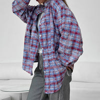American Contrast Color Casual Shirt