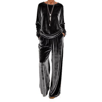 Stylish Minimalist And Relaxed Fit Womens Long Sleeve Set