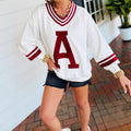 Casual Versatile Letter Print Pullover Hoodie