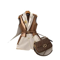 Women's Fashionable Patchwork Suit Vest