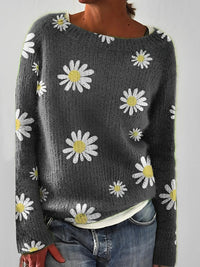 Women's Sweater Solid Color Static Version Basic Style Round Neck