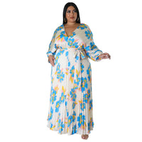 Loose-fitting Pleated Maxi Dress For Women