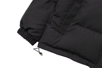 Dark Spider Print Stand Collar Bread Cotton Coat Jacket