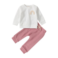 Autumn Rainbow Rope Simple Children's Suit