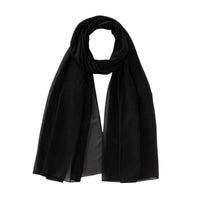 Women's Pure Color Pearl Chiffon Bubble Scarf Gauze Scarf