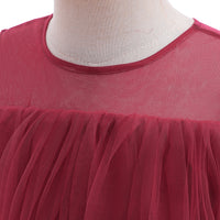 Girls' Fashion Simple Mesh Princess Dress
