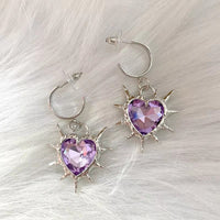 Thorned Heart Pendant Earrings With A Luxe Vibe