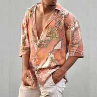 Loose Printed Short Sleeve Shirt