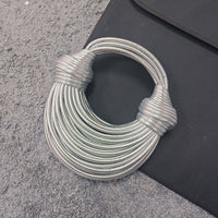 Instafamous Metal Noodles Underarm Bag Fashion Shiny Surface