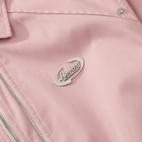 Men's Spring And Autumn American Two-way Zipper Stitching Pu Shuai Flight Jacket