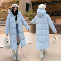 Thickened Knee-length Black Puffer Coat