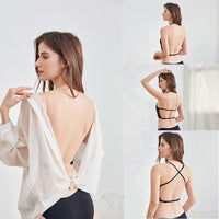 Women's Underwear Small Chest Gathered Without Trace Halter Tops Beauty Back Breast Holding Anti-sagging