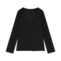 Women's Slim-transparent V-neck Long-sleeved Loose Sun Shield Casual Top