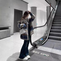 Contrast Color Striped Cardigan Sweater Coat Autumn And Winter New Design Sense