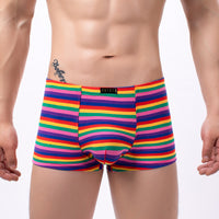 Men's Underwear Rainbow Bag Striped Boxers