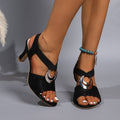 Metal Buckle Women's High-heeled Sandal