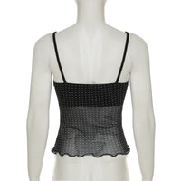 New Dot Sexy Backless Gauzy Strap Hot Girl See-through Women