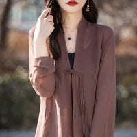 Chinese-style Sun-protective Solid-color Panel-button Flutter Sleeves