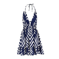 Elegant Random Print Tie-Dye Maxi Dress
