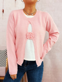 Women's Round Neck Long Sleeve Fake Two-piece Sweater