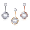 Lovely Pearl Shaped Belly Button Ring