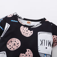 European And American Milk Bottle Printed Short-sleeved One-piece Romper
