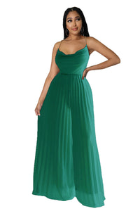 Women's Fashion Casual Solid Color Wide Leg Jumpsuit