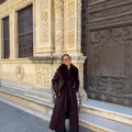 Womens Instagram-hit Wool Coat With A Chic Fur-trimmed Collar