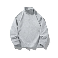 Fleece-lined Half Zipper Polo Shirt Sweater