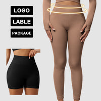 Sports Yoga Seamless Hip Lift Leggings Women's High Waist Shorts