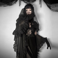 Versatile Edgy Dark-style Chiffon Cover-up For A Cozy Effortless Look
