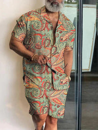 Fashion Simple Men's Short Sleeve Shirt Outfit